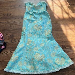 Tracy Feith strapless dress.  The size is actually a size 1.